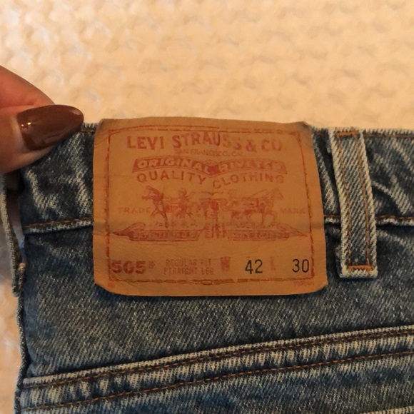 VINTAGE 90s LEVI’S 505 Straight Leg Jeans - Picture 2 of 5